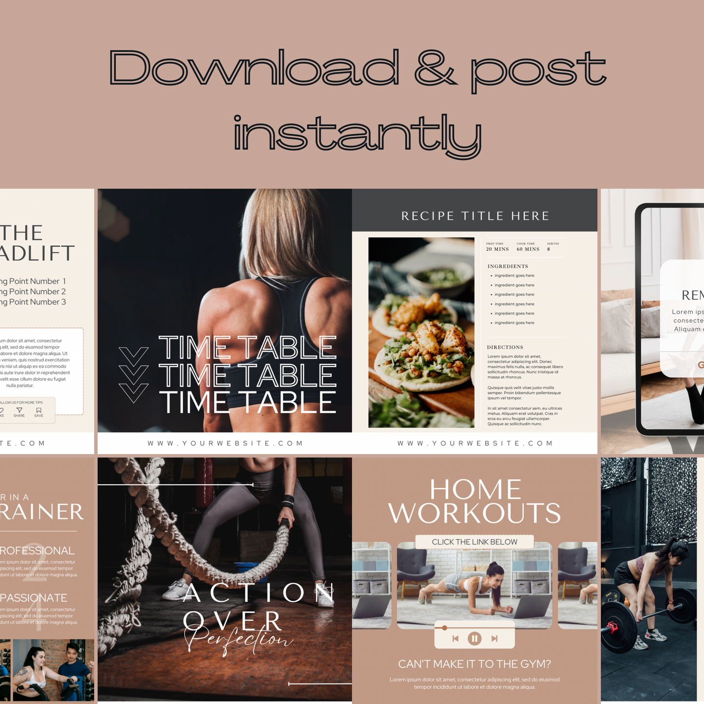 50 IG Posts - Health & Fitness inspired